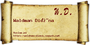 Waldman Diána névjegykártya