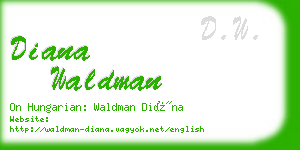 diana waldman business card